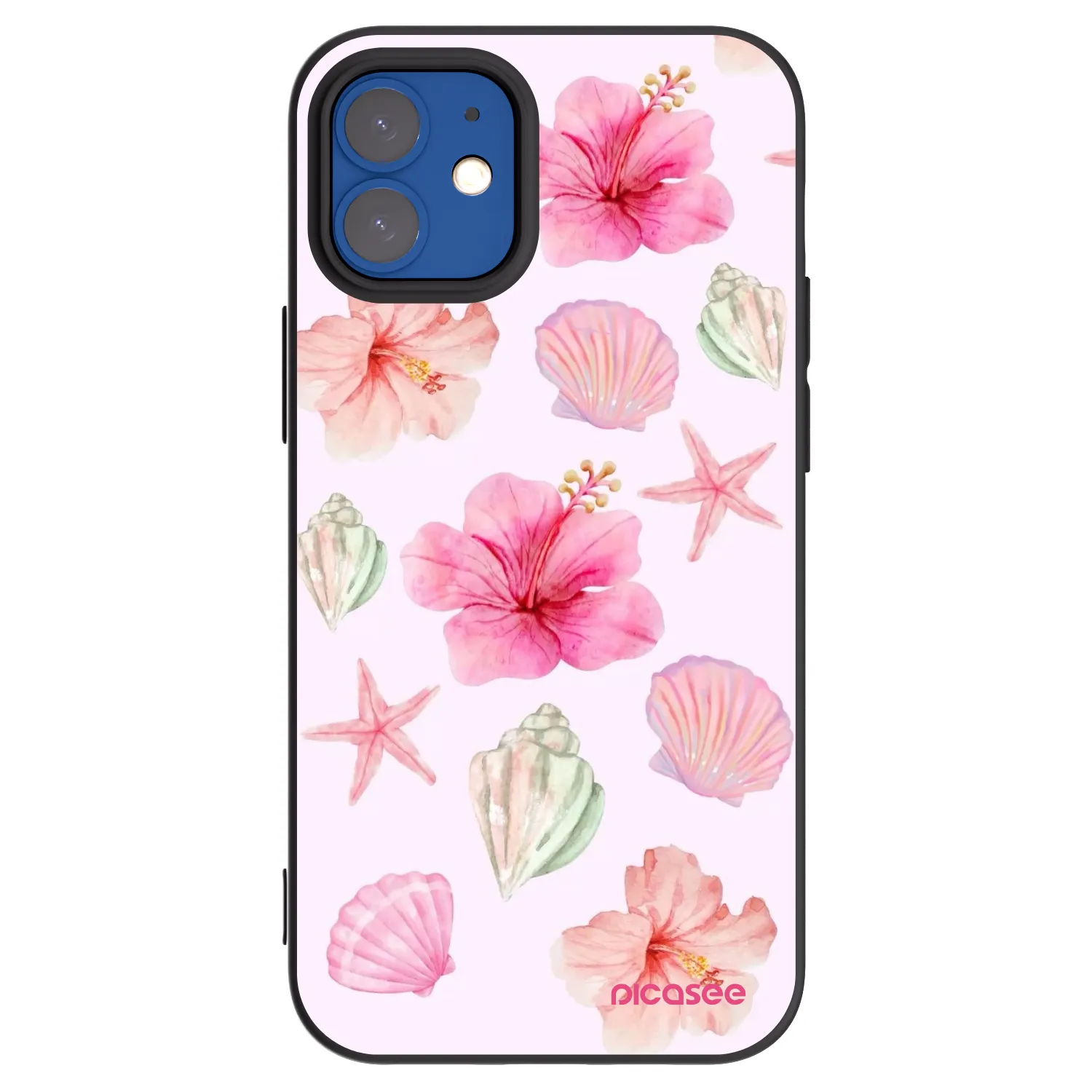Picasee silikónový čierny obal pre Apple iPhone 12 mini - Blush Lagoon
