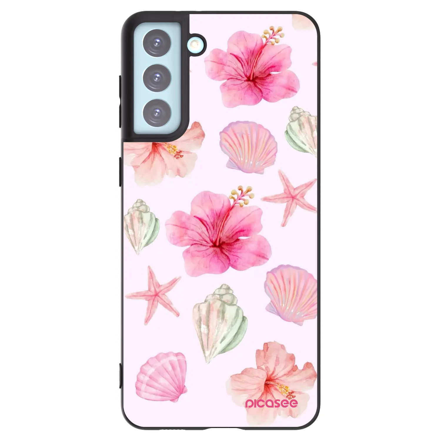 Picasee silikónový čierny obal pre Samsung Galaxy S21+ 5G G996F - Blush Lagoon