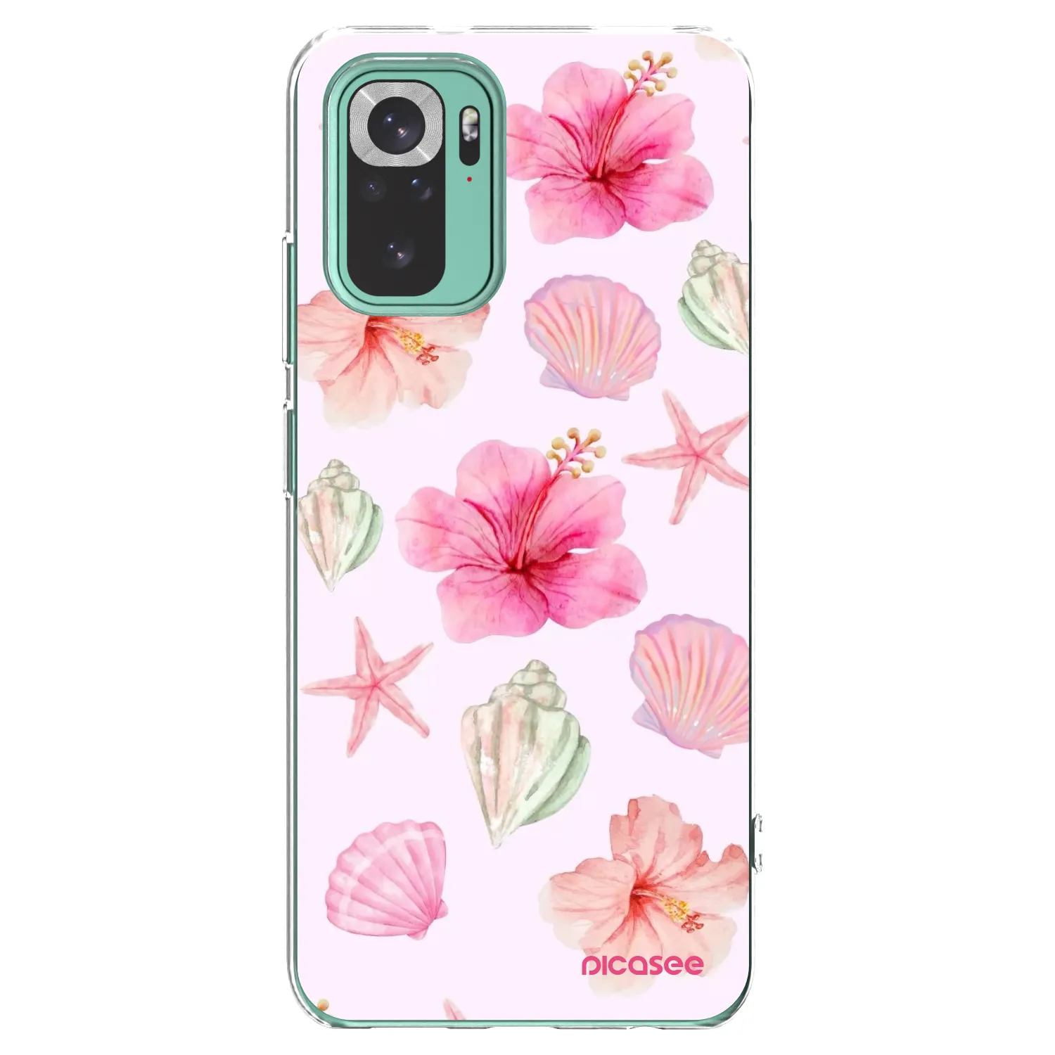 Picasee silikónový prehľadný obal pre Xiaomi Redmi Note 10 Pro - Blush Lagoon