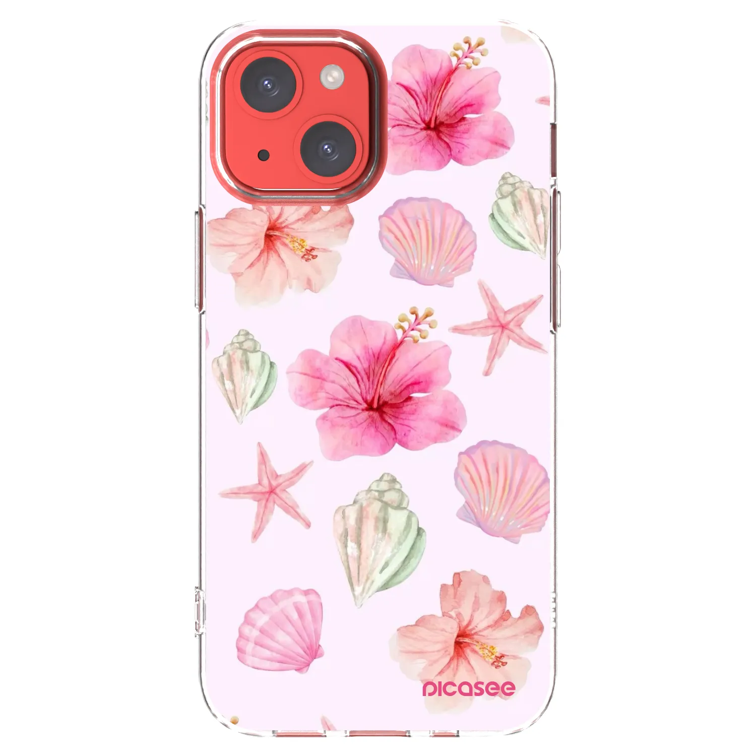Picasee silikónový prehľadný obal pre Apple iPhone 13 mini - Blush Lagoon