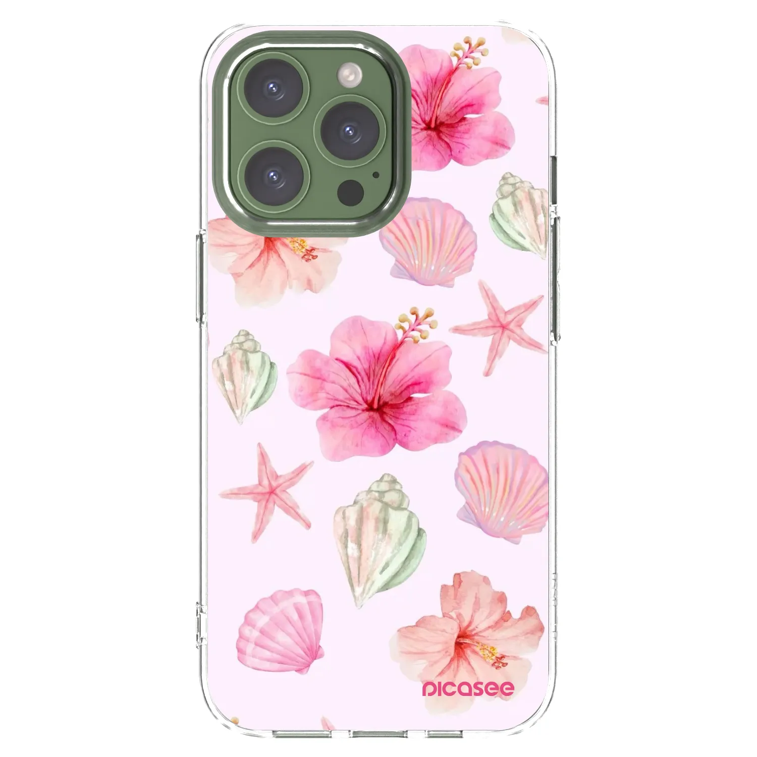 Picasee silikónový prehľadný obal pre Apple iPhone 13 Pro - Blush Lagoon