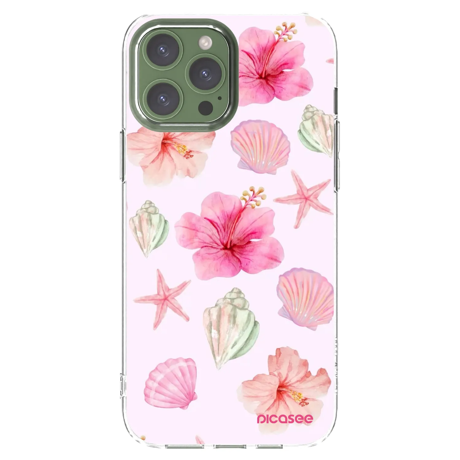 Picasee silikónový prehľadný obal pre Apple iPhone 13 Pro Max - Blush Lagoon