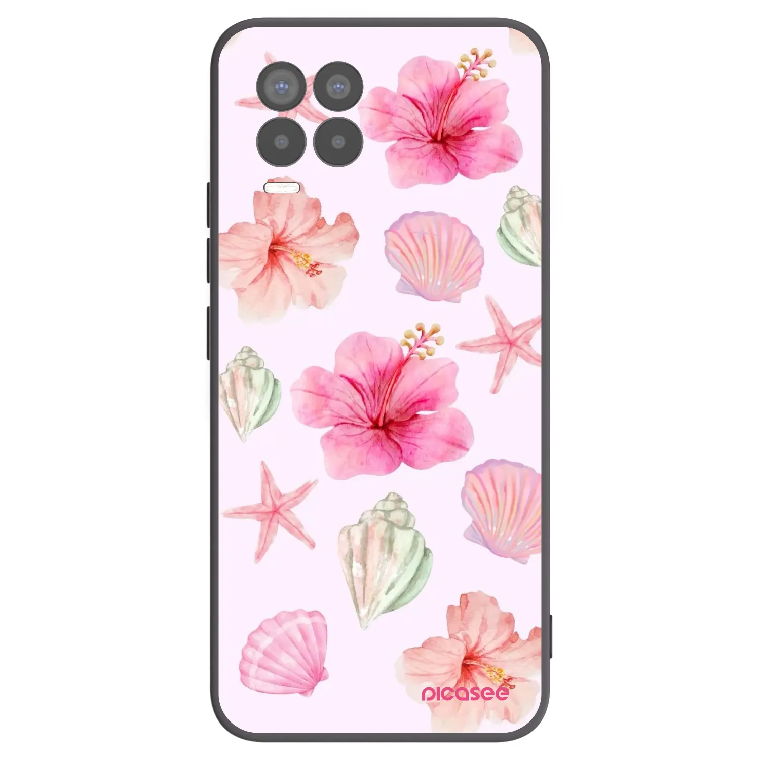 Picasee silikónový čierny obal pre Realme 8 4G - Blush Lagoon