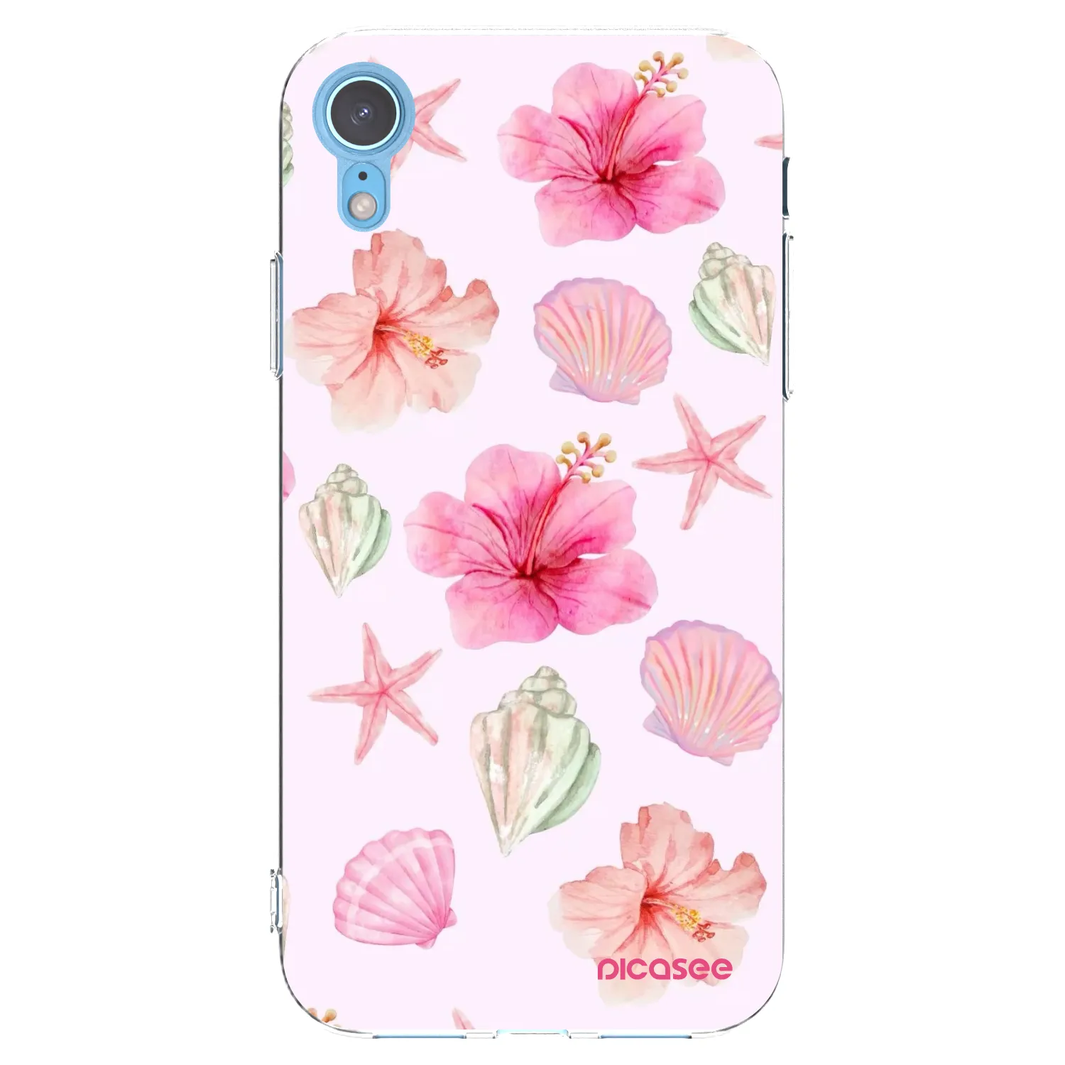 Picasee silikónový prehľadný obal pre Apple iPhone XR - Blush Lagoon