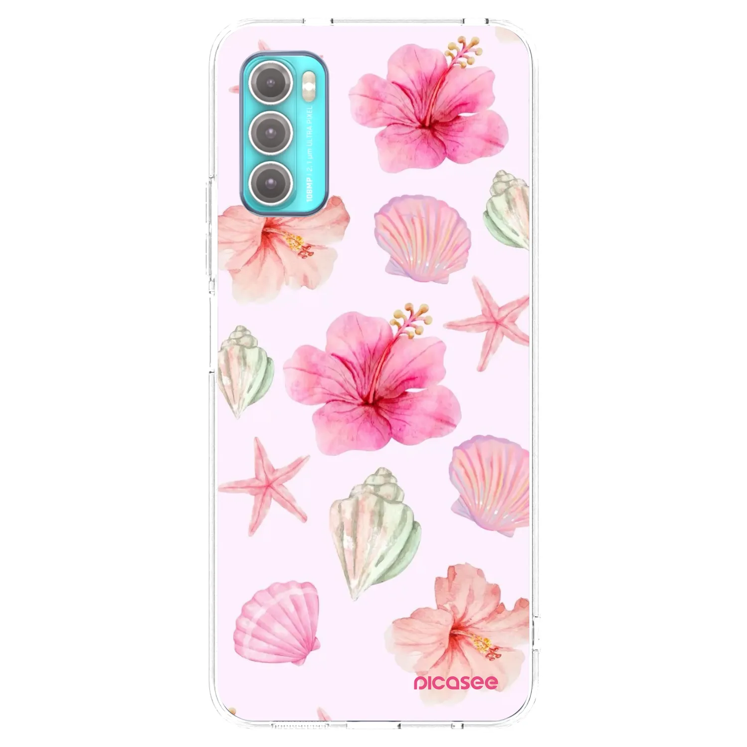 Picasee silikónový prehľadný obal pre Motorola Moto G60 - Blush Lagoon