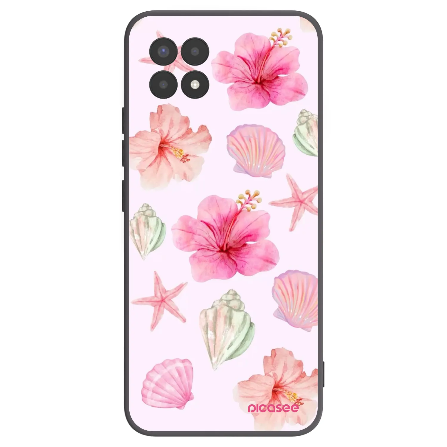 Picasee silikónový čierny obal pre Realme 8i - Blush Lagoon
