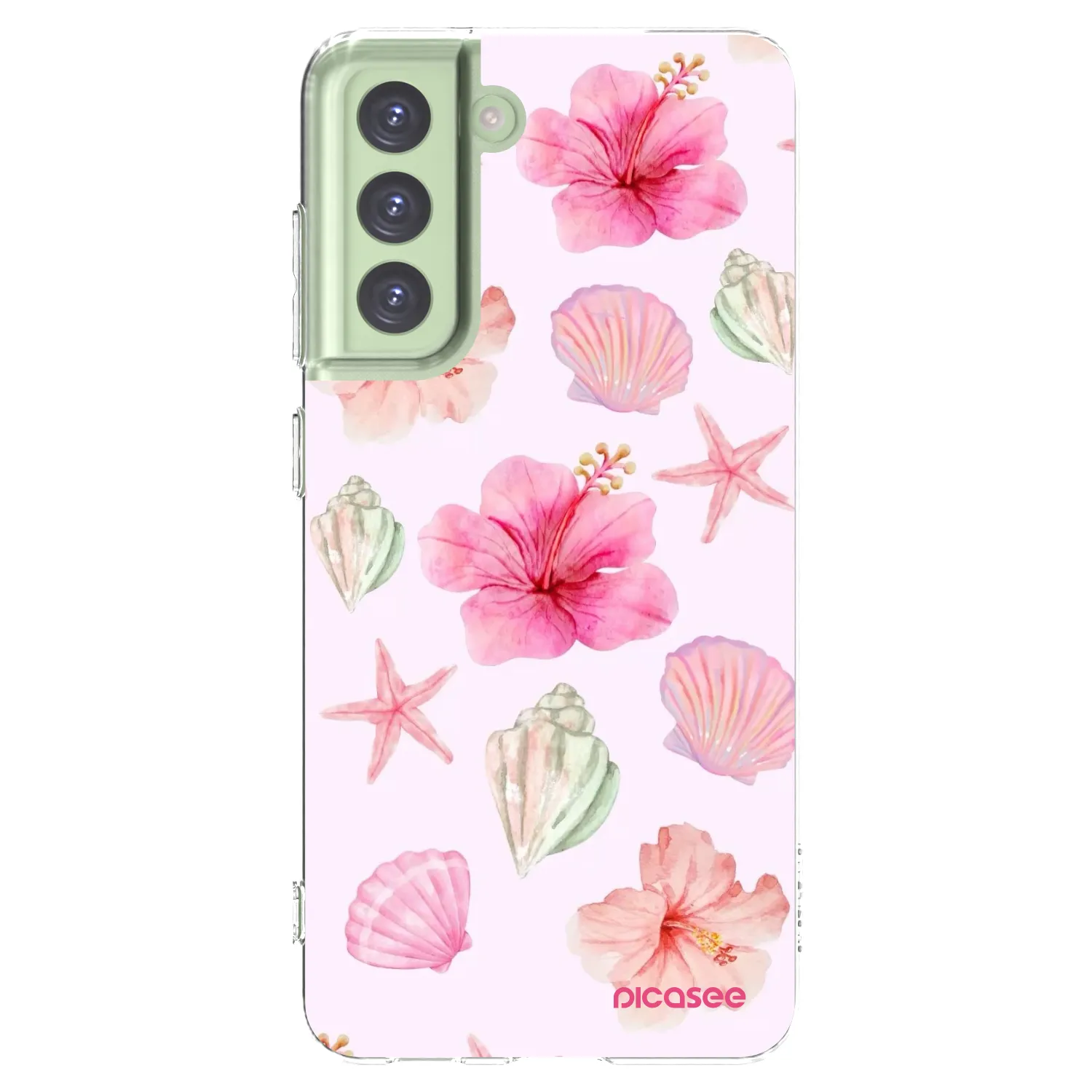 Picasee silikónový prehľadný obal pre Samsung Galaxy S21 FE 5G - Blush Lagoon