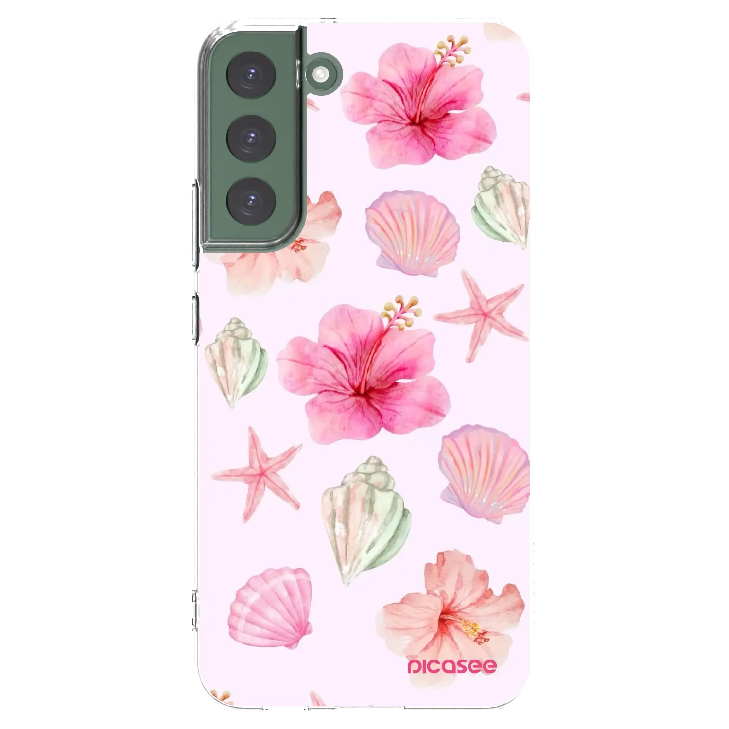Picasee silikónový prehľadný obal pre Samsung Galaxy S22+ 5G - Blush Lagoon