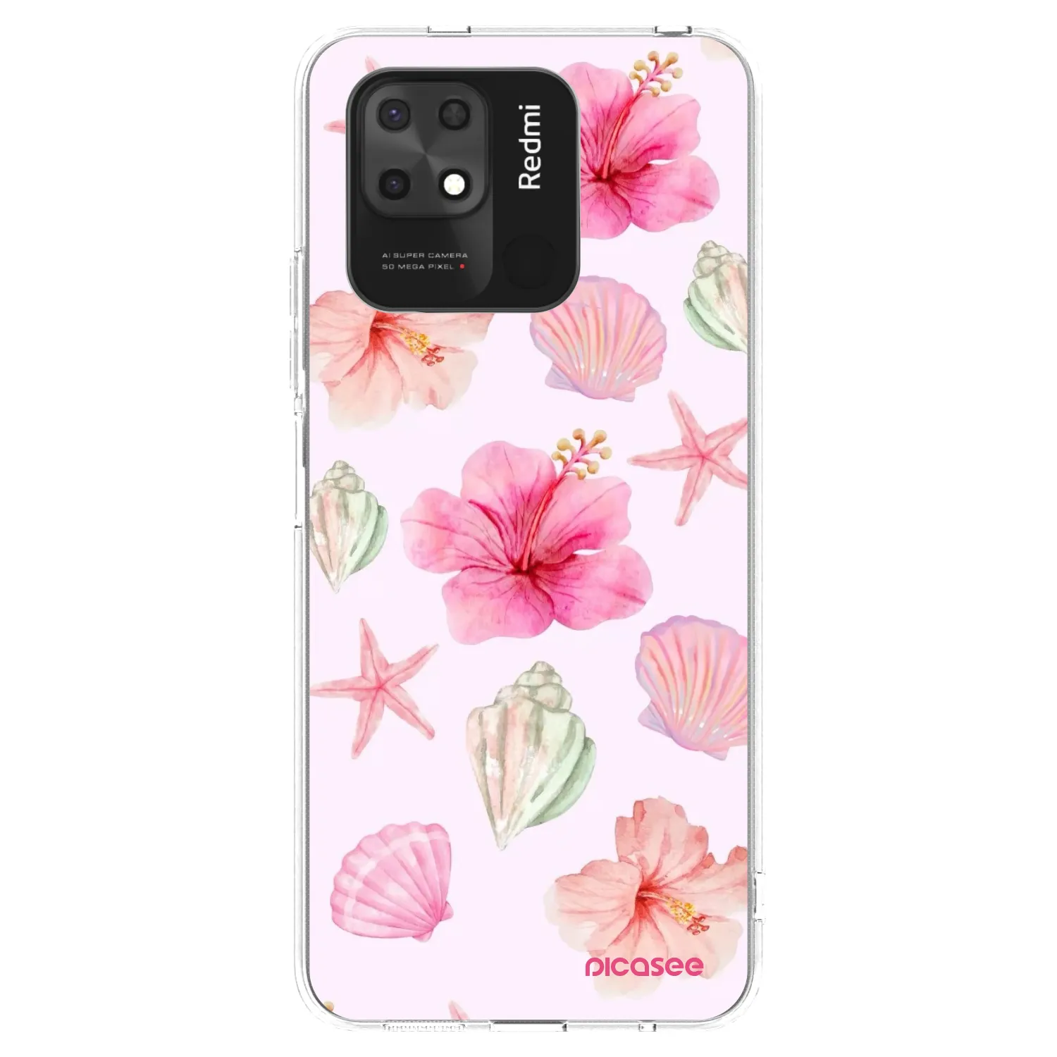 Picasee silikónový prehľadný obal pre Xiaomi Redmi 10C - Blush Lagoon