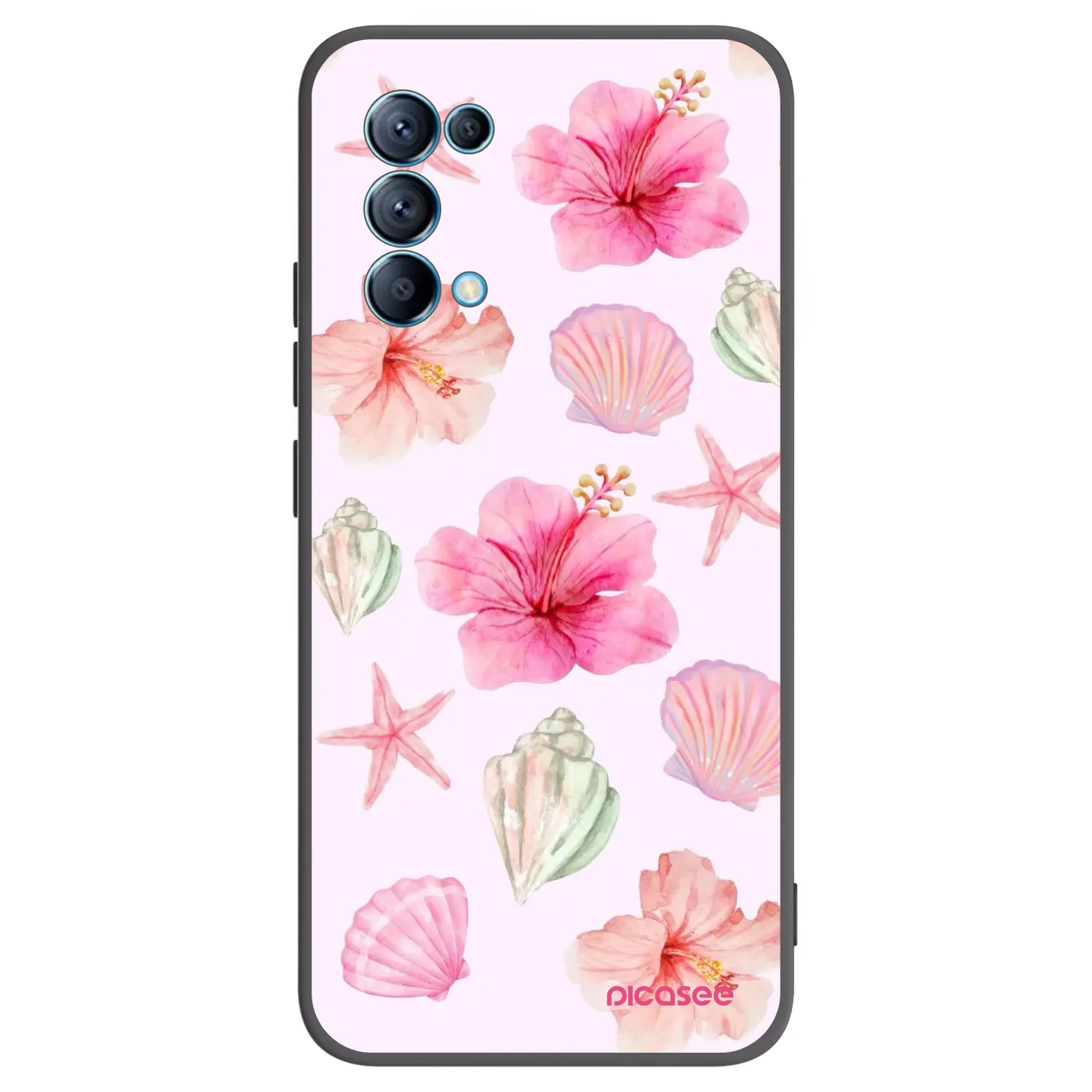 Picasee silikónový čierny obal pre OPPO A16s - Blush Lagoon