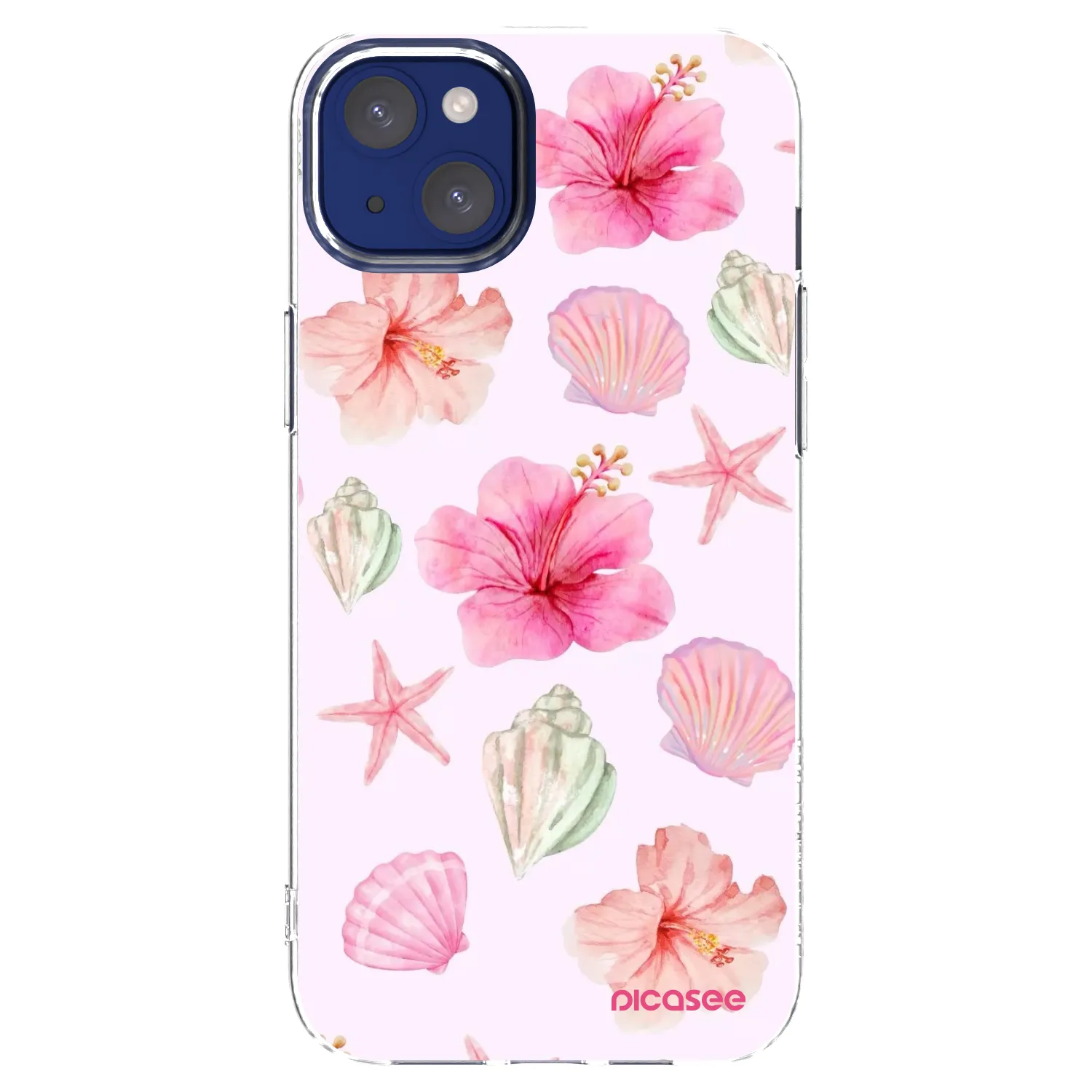 Picasee silikónový prehľadný obal pre Apple iPhone 14 Plus - Blush Lagoon