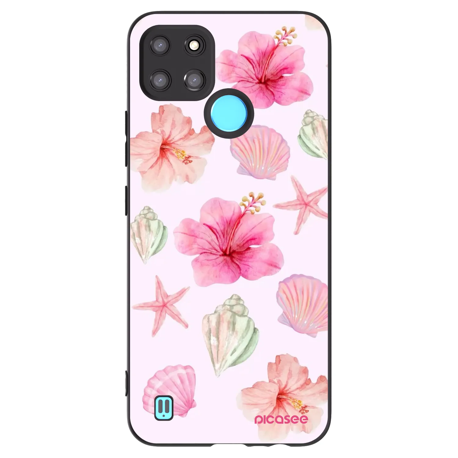 Picasee silikónový čierny obal pre Realme C21Y - Blush Lagoon