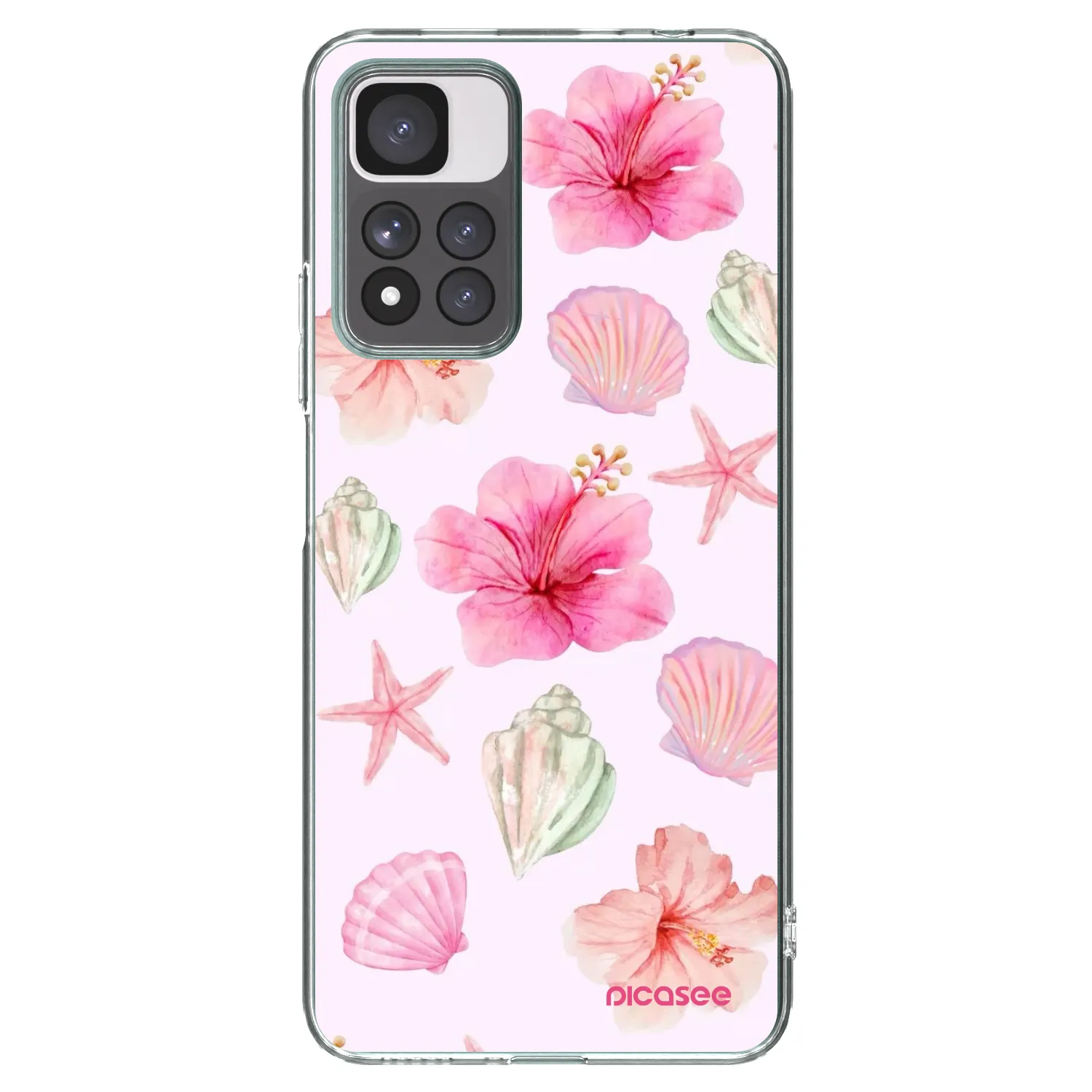 Picasee silikónový prehľadný obal pre Xiaomi Redmi Note 11 Pro+ 5G - Blush Lagoon