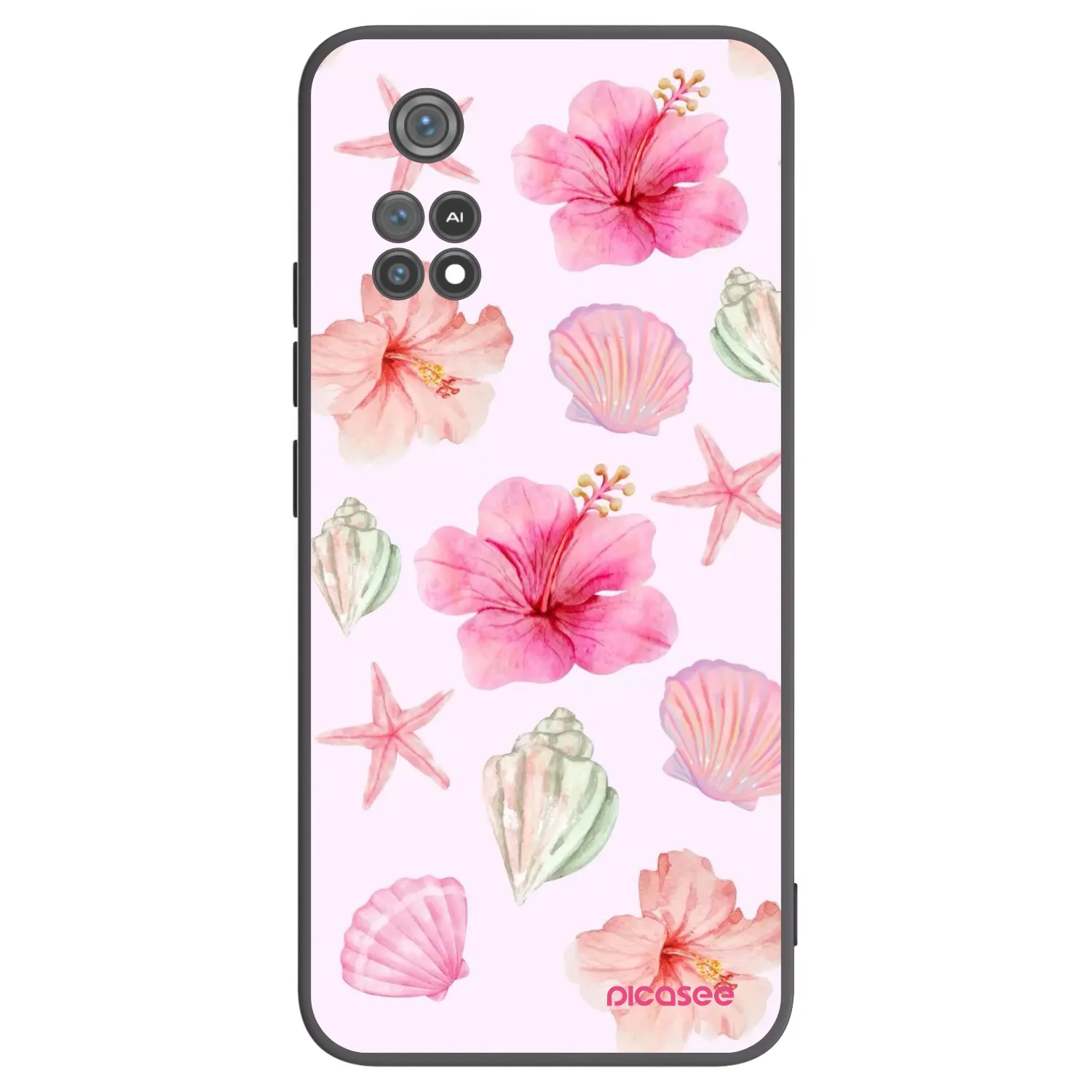 Picasee silikónový čierny obal pre Xiaomi Poco M4 Pro - Blush Lagoon