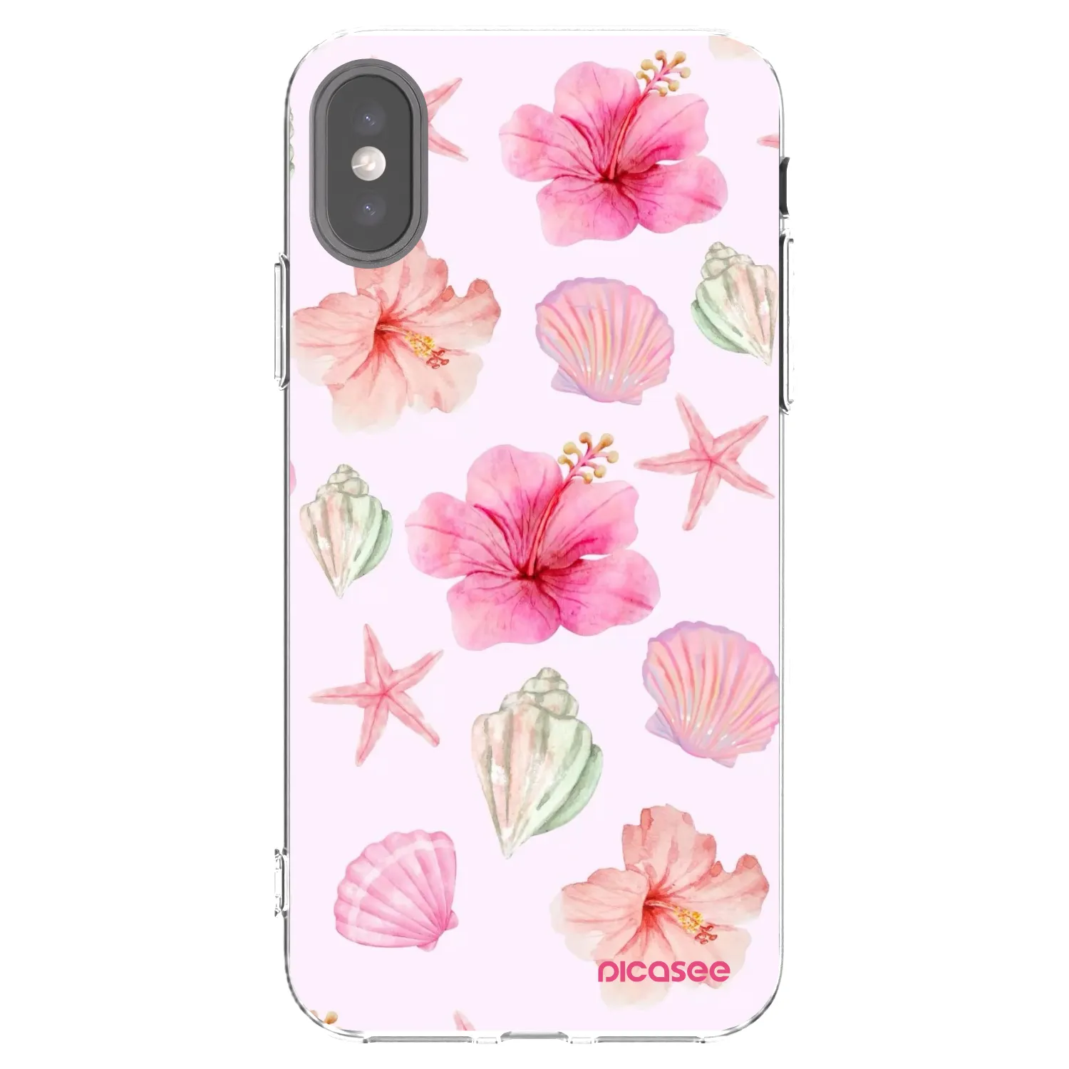 Picasee silikónový prehľadný obal pre Apple iPhone X/XS - Blush Lagoon