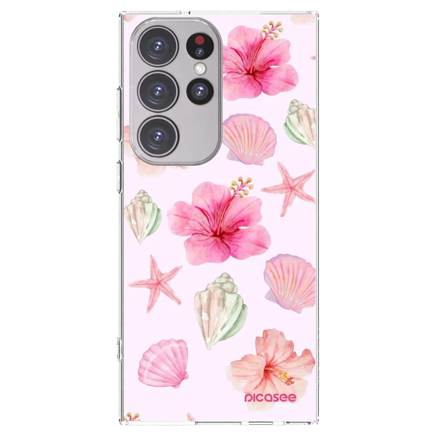 Picasee silikónový prehľadný obal pre Samsung Galaxy S23 Ultra 5G - Blush Lagoon
