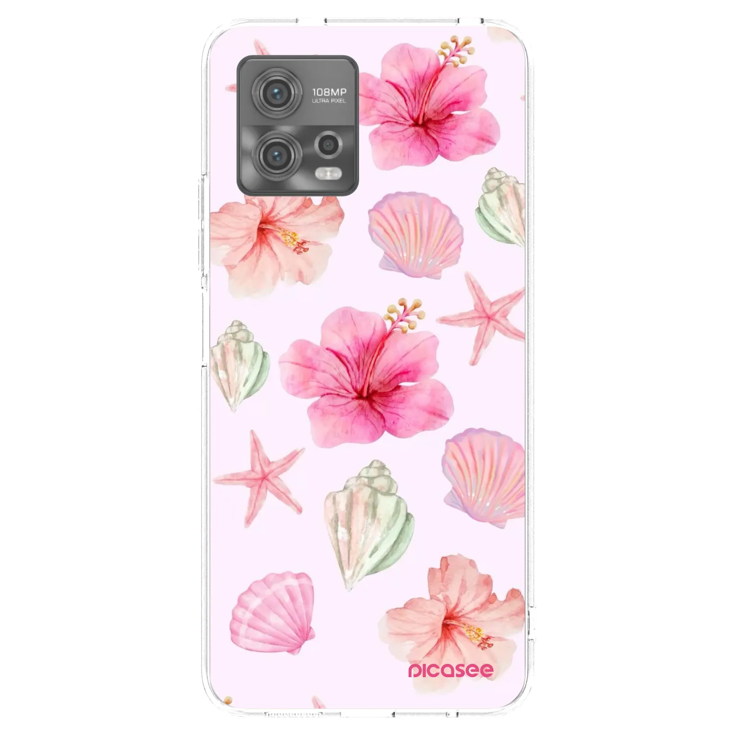Picasee silikónový prehľadný obal pre Motorola Moto G72 - Blush Lagoon