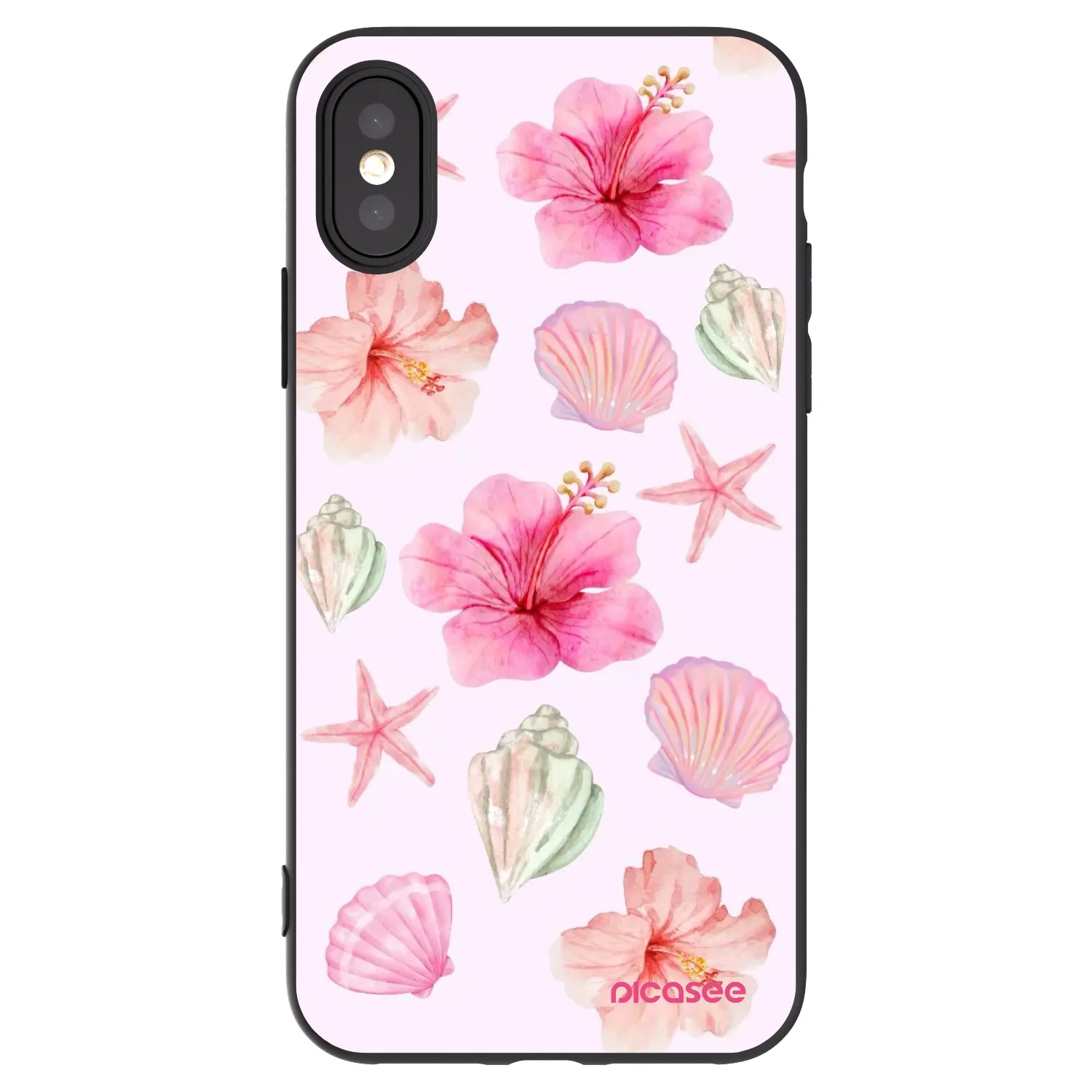 Picasee silikónový čierny obal pre Apple iPhone X/XS - Blush Lagoon
