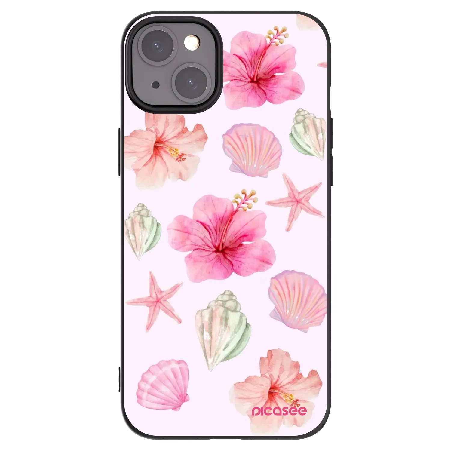 Picasee silikónový čierny obal pre Apple iPhone 15 Plus - Blush Lagoon