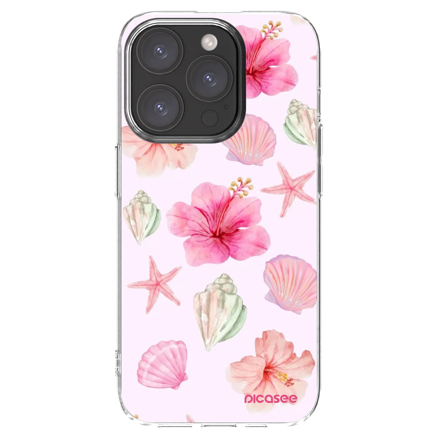 Picasee silikónový prehľadný obal pre Apple iPhone 15 Pro - Blush Lagoon