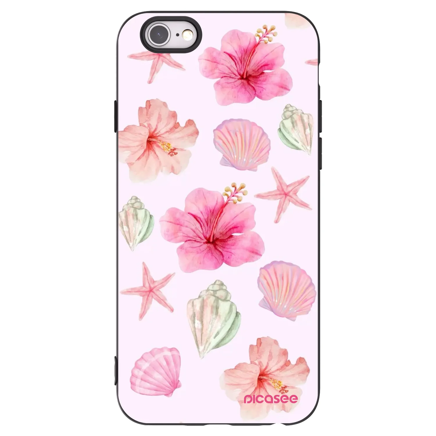 Picasee silikónový čierny obal pre Apple iPhone 6/6S - Blush Lagoon