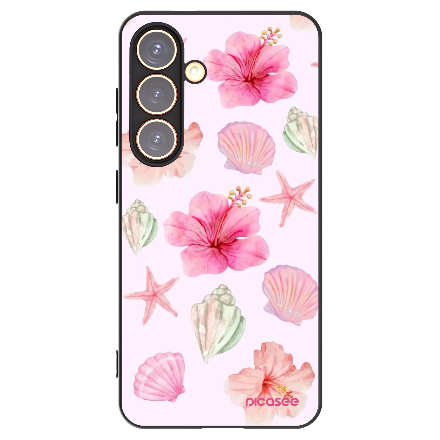 Picasee silikónový čierny obal pre Samsung Galaxy S24 S921B 5G - Blush Lagoon