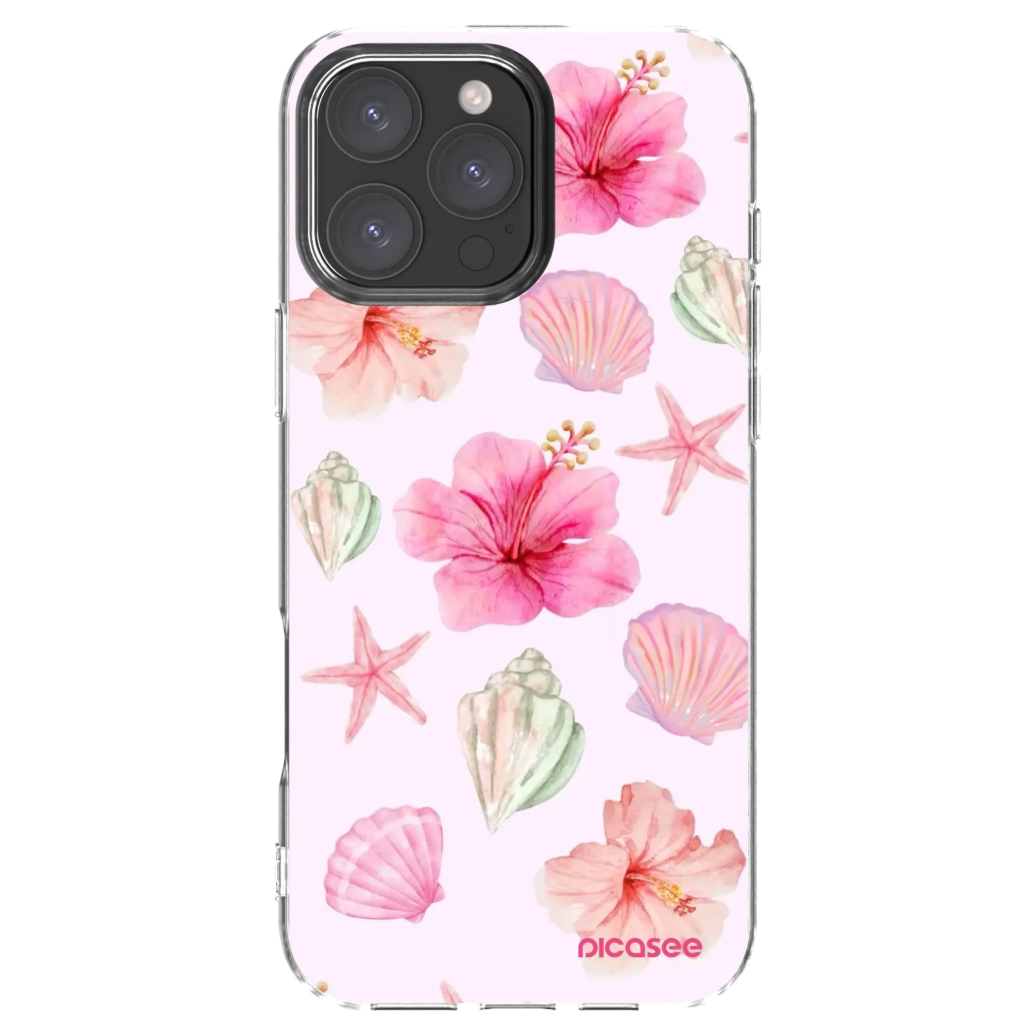 Picasee silikónový prehľadný obal pre Apple iPhone 16 Pro Max - Blush Lagoon