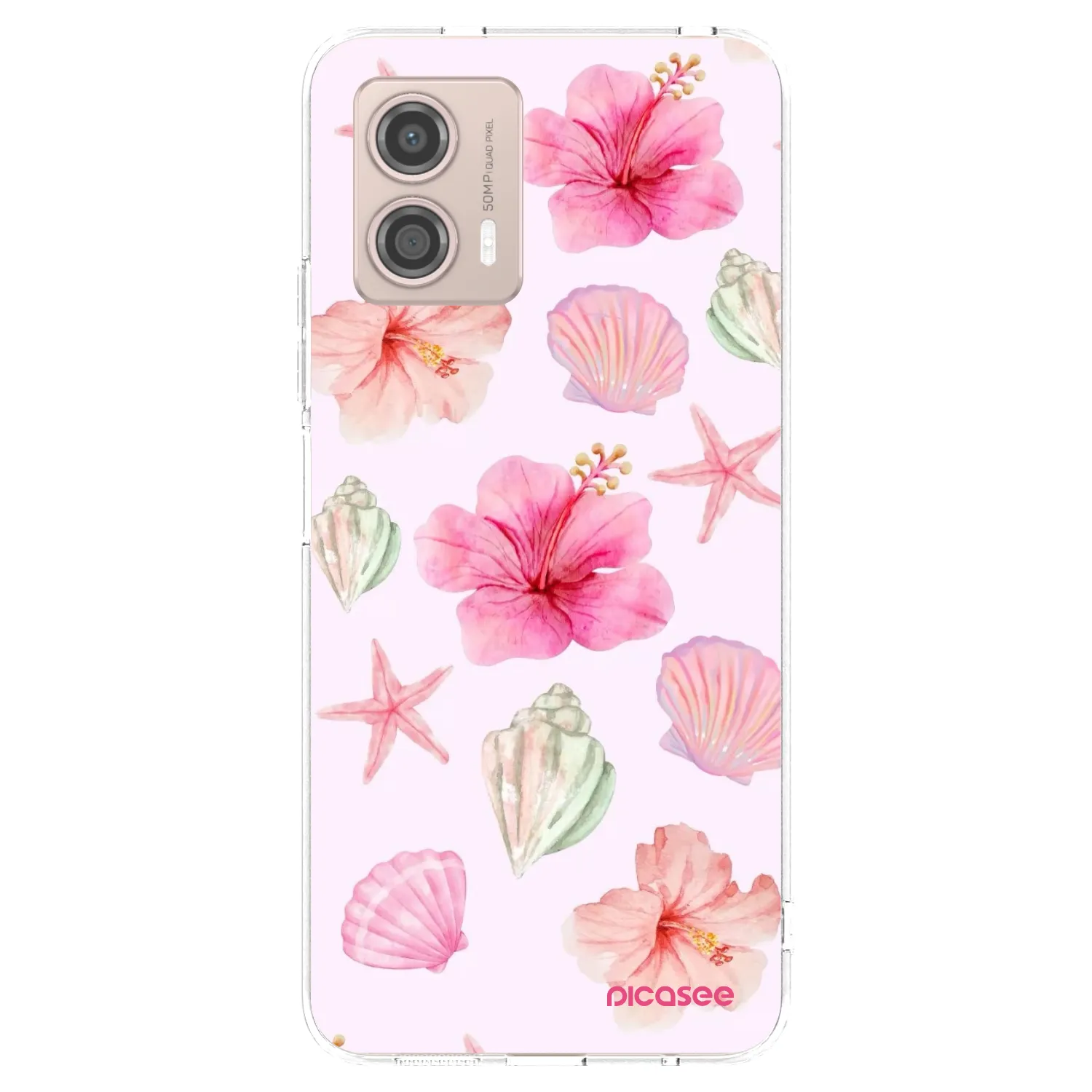 Picasee silikónový prehľadný obal pre Motorola Moto G53 5G - Blush Lagoon