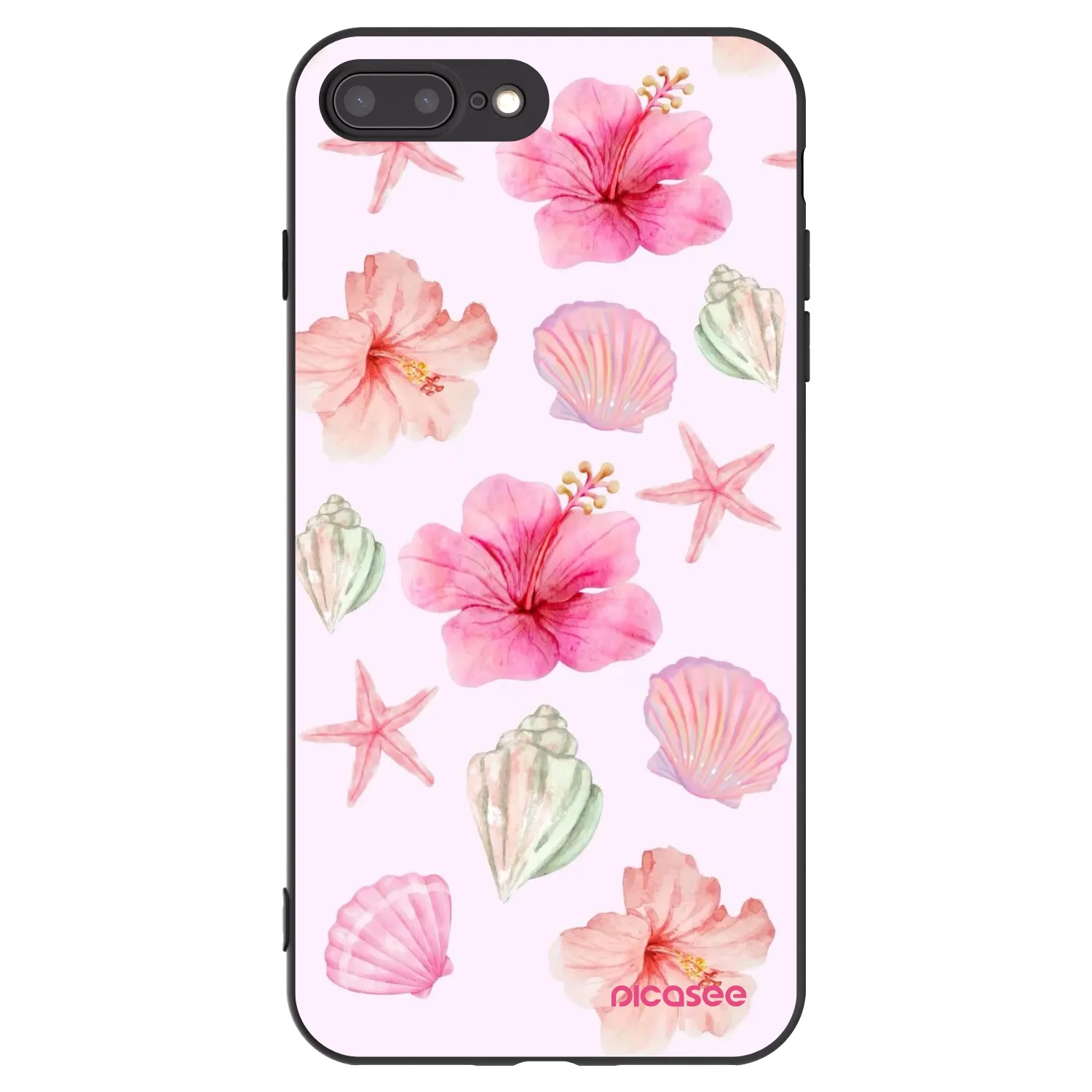 Picasee silikónový čierny obal pre Apple iPhone 8 Plus - Blush Lagoon