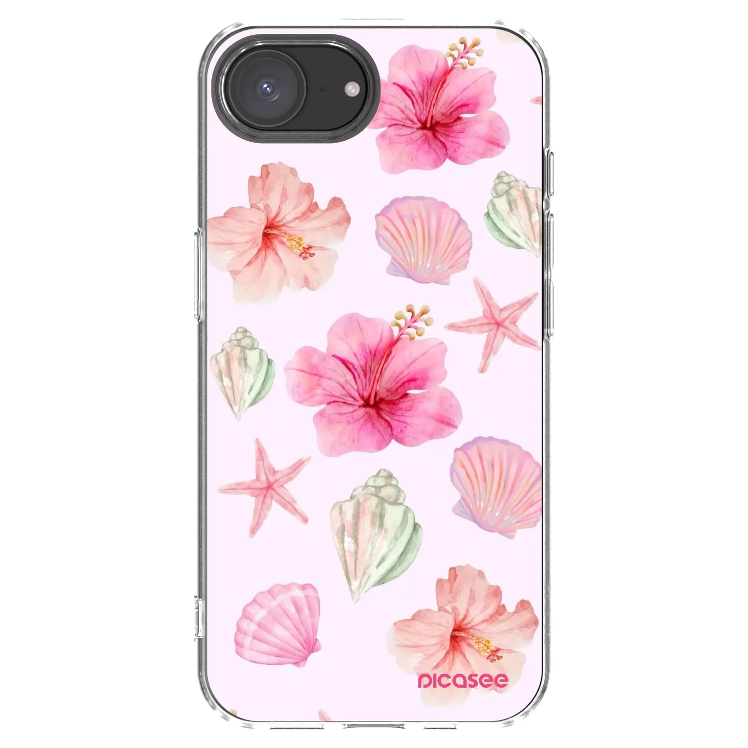 Picasee silikónový prehľadný obal pre Apple iPhone 16e - Blush Lagoon