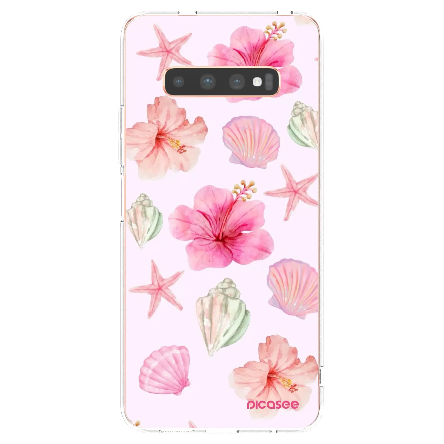 Picasee silikónový prehľadný obal pre Samsung Galaxy S10 Plus G975 - Blush Lagoon