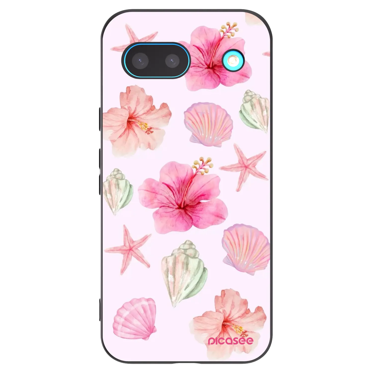 Picasee silikónový čierny obal pre Google Pixel 8a - Blush Lagoon