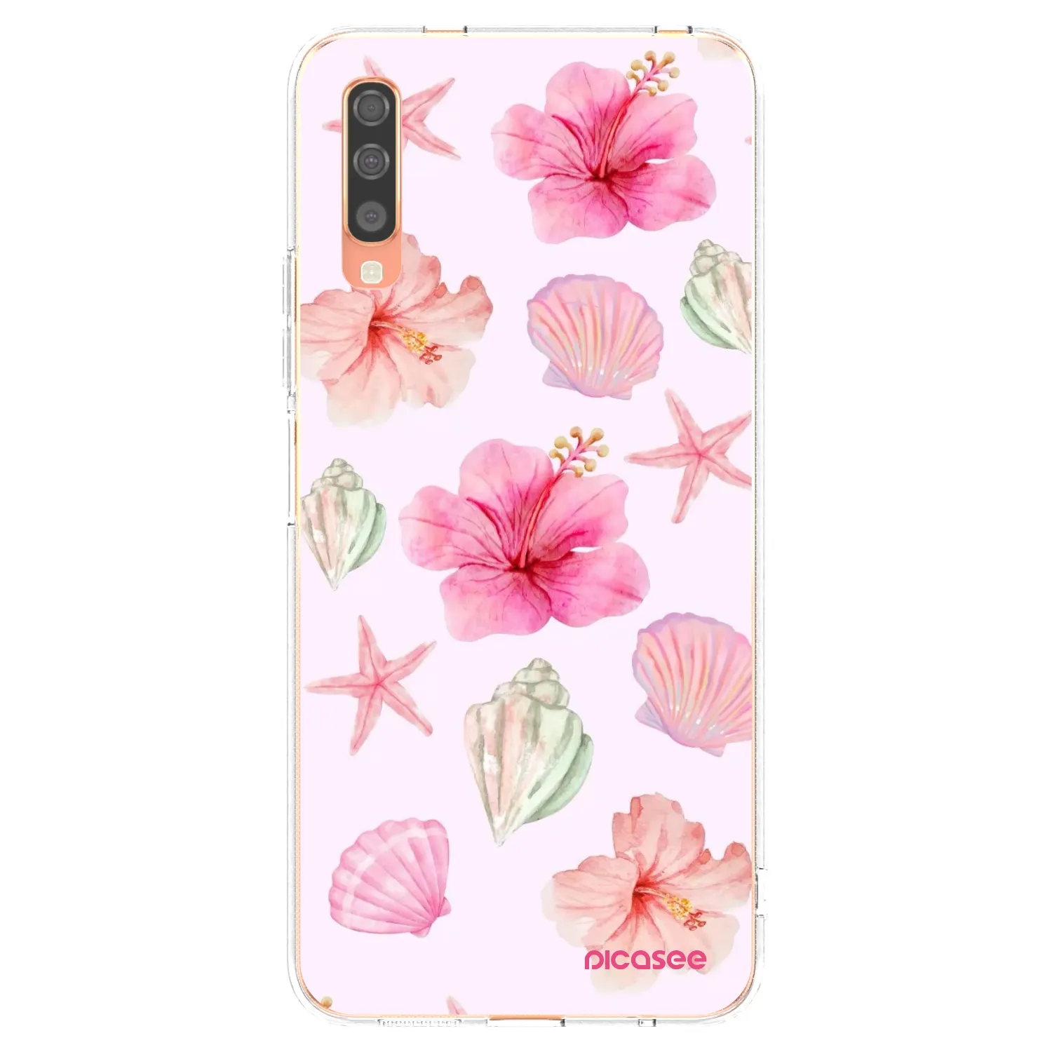 Picasee silikónový prehľadný obal pre Samsung Galaxy A70 A705F - Blush Lagoon