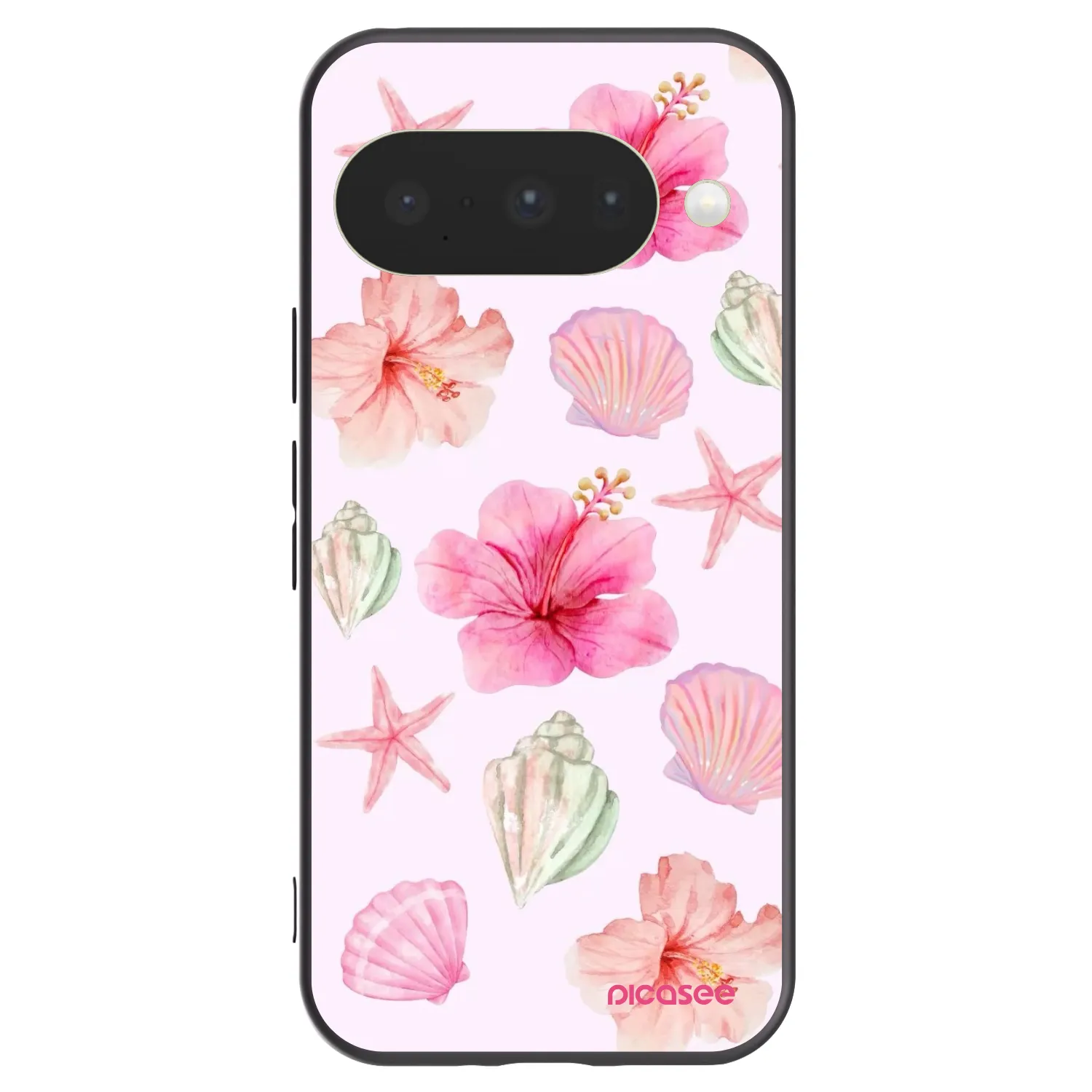 Picasee silikónový čierny obal pre Google Pixel 10 - Blush Lagoon