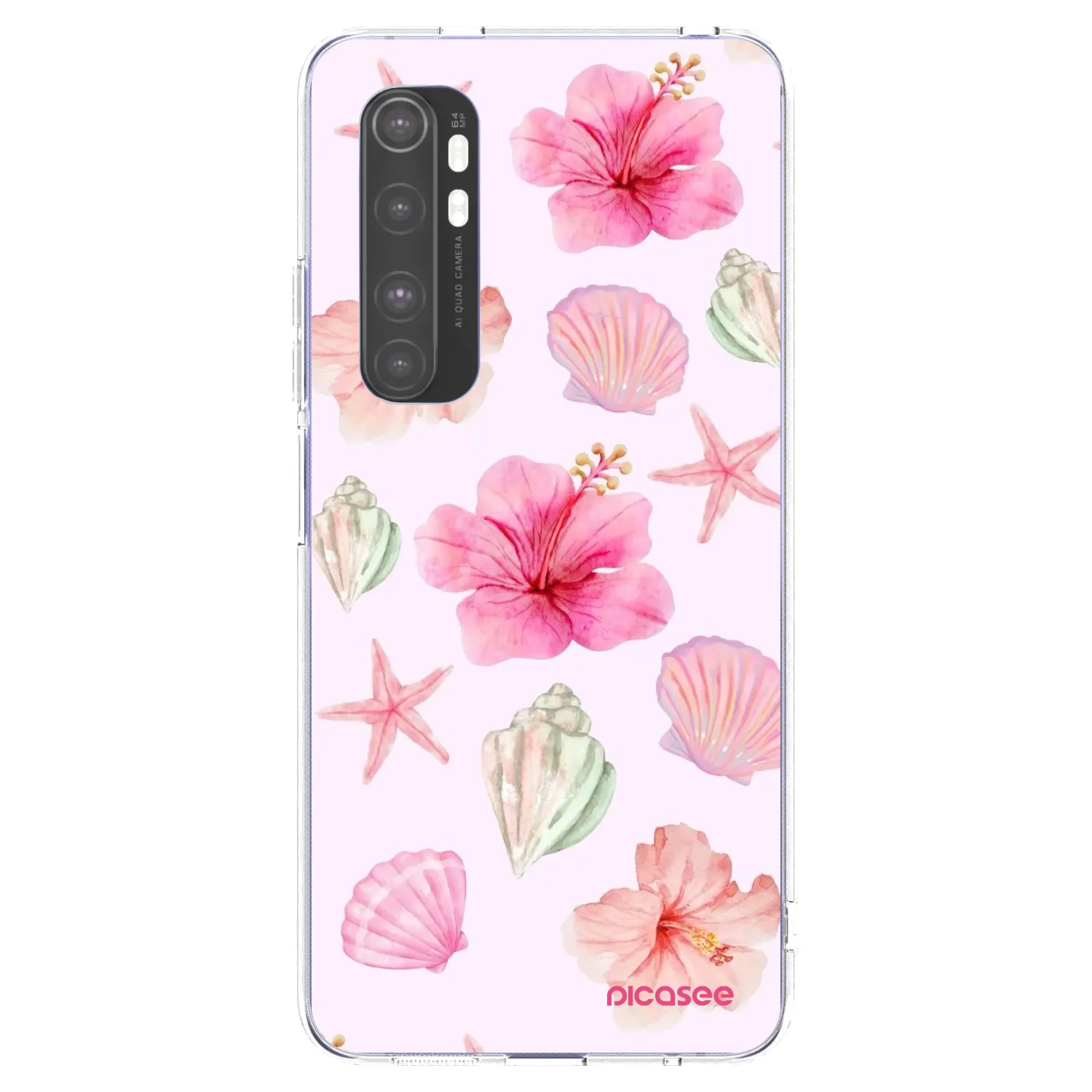 Picasee silikónový prehľadný obal pre Xiaomi Mi Note 10 Lite - Blush Lagoon