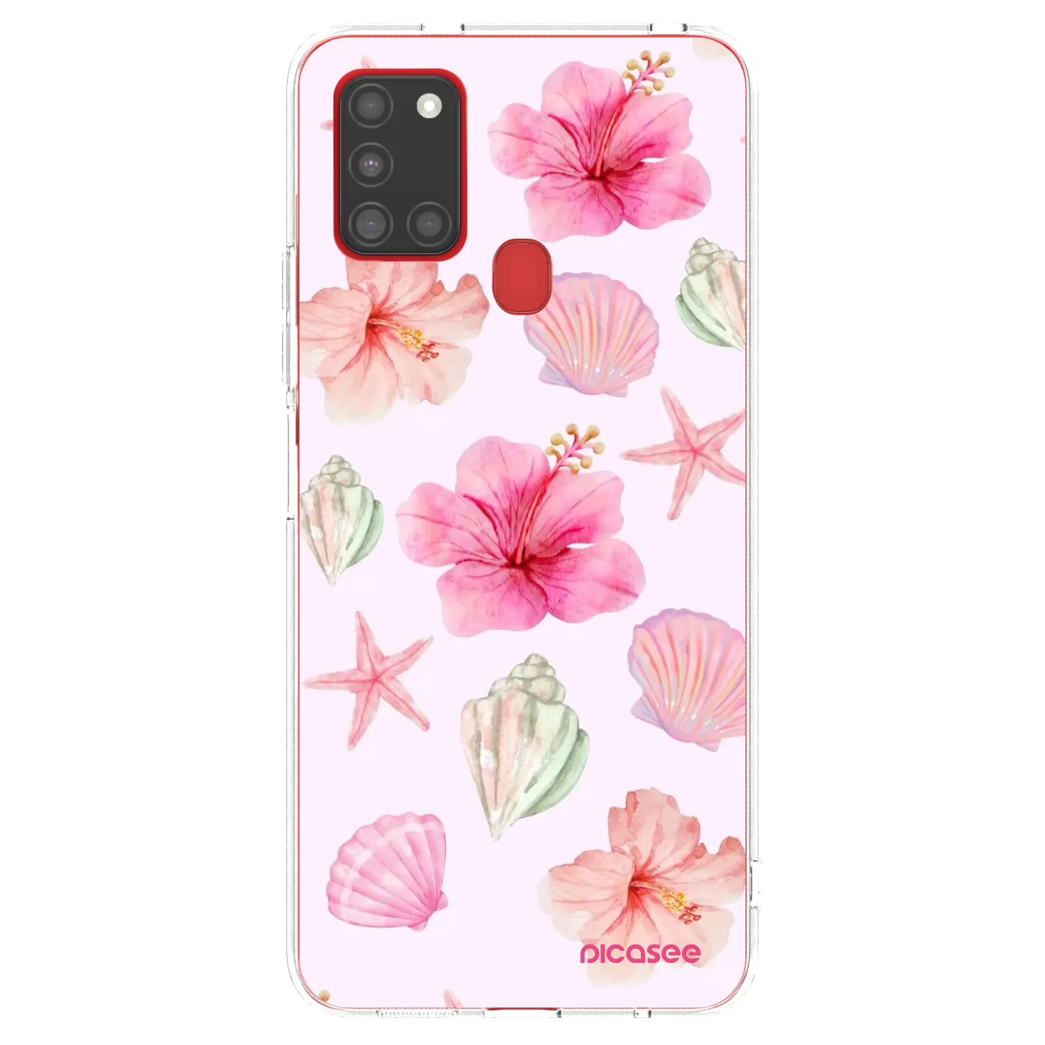 Picasee silikónový prehľadný obal pre Samsung Galaxy A21s - Blush Lagoon