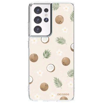 Picasee silikónový prehľadný obal pre Samsung Galaxy S21 Ultra 5G G998B - Coconut Breeze