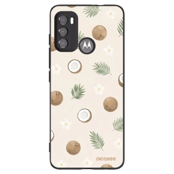 Picasee silikónový čierny obal pre Motorola Moto G60 - Coconut Breeze
