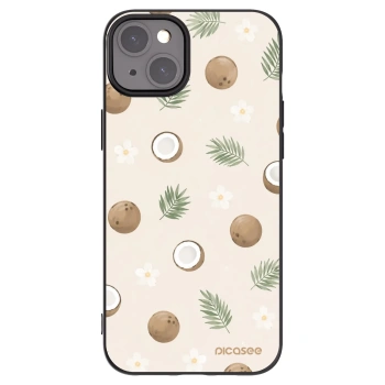 Picasee silikónový čierny obal pre Apple iPhone 15 Plus - Coconut Breeze