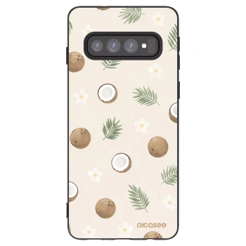 Picasee silikónový čierny obal pre Samsung Galaxy S10 G973 - Coconut Breeze