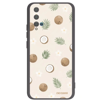 Picasee silikónový čierny obal pre Huawei Nova 5T - Coconut Breeze