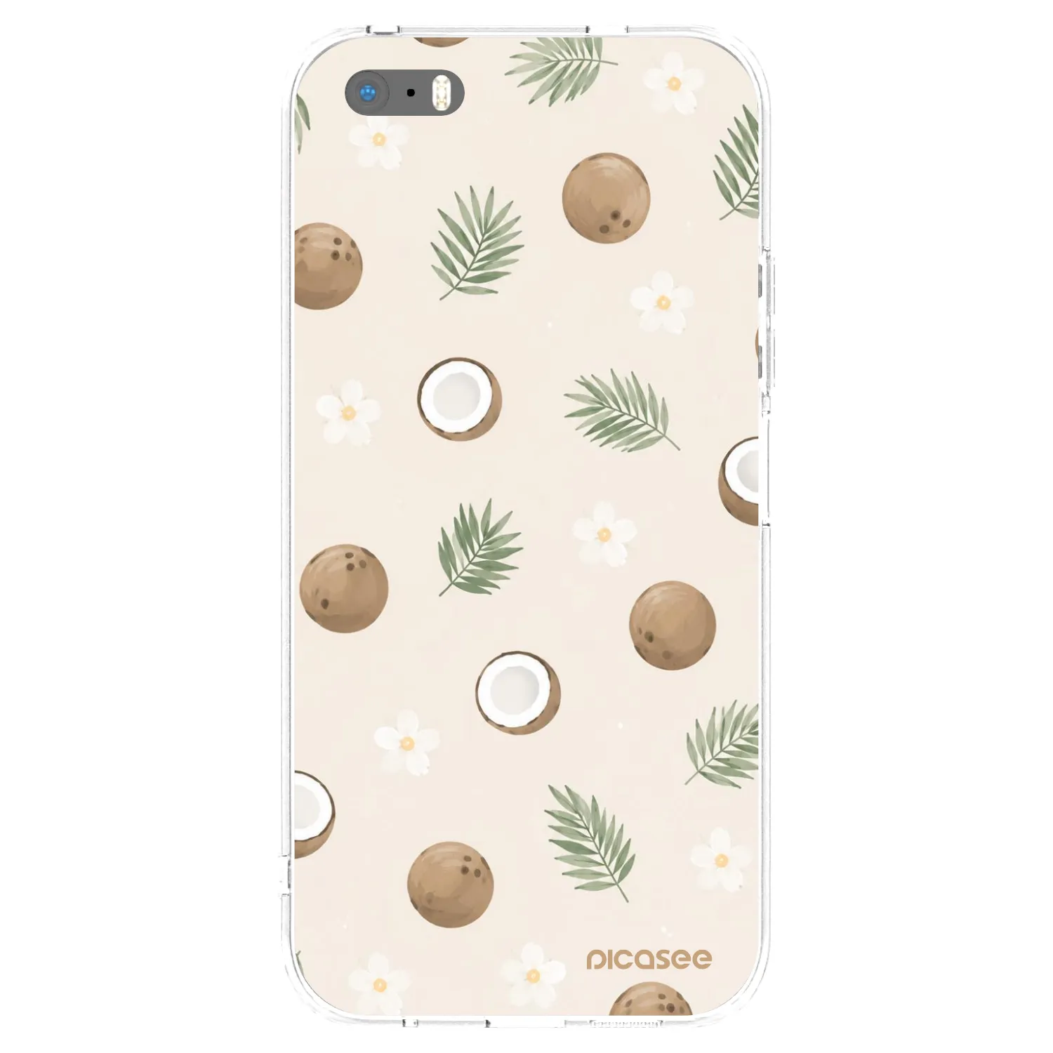 Picasee silikónový prehľadný obal pre Apple iPhone 5/5S/SE - Coconut Breeze