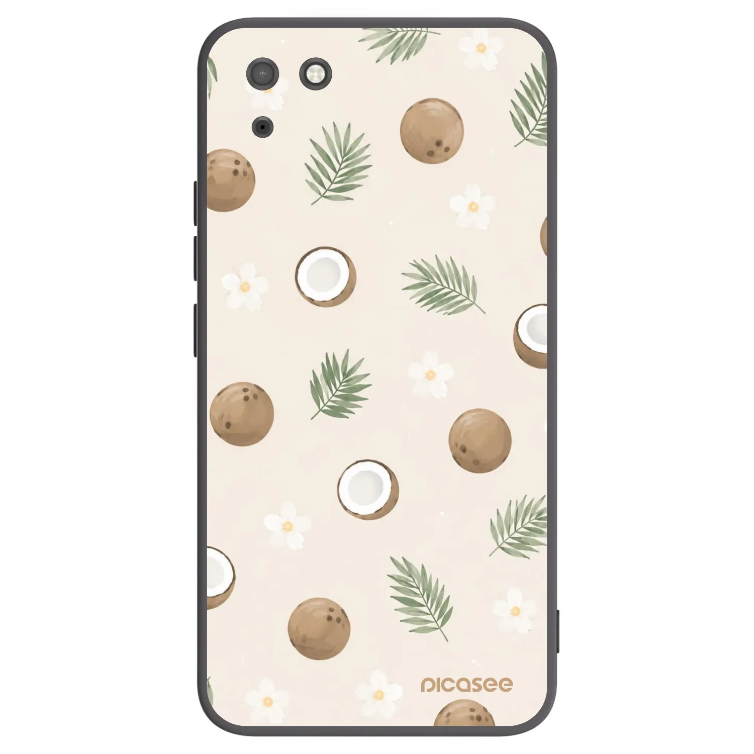 Picasee silikónový čierny obal pre Huawei Y5P - Coconut Breeze