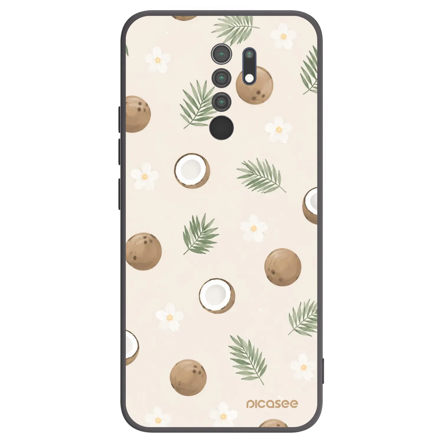 Picasee silikónový čierny obal pre Xiaomi Redmi 9 - Coconut Breeze
