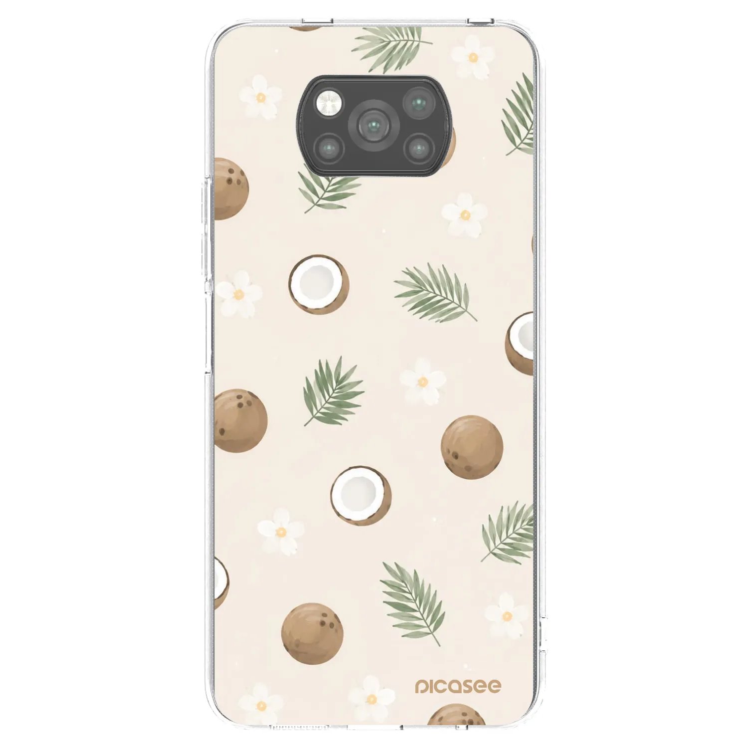Picasee silikónový čierny obal pre Xiaomi Poco X3 - Coconut Breeze