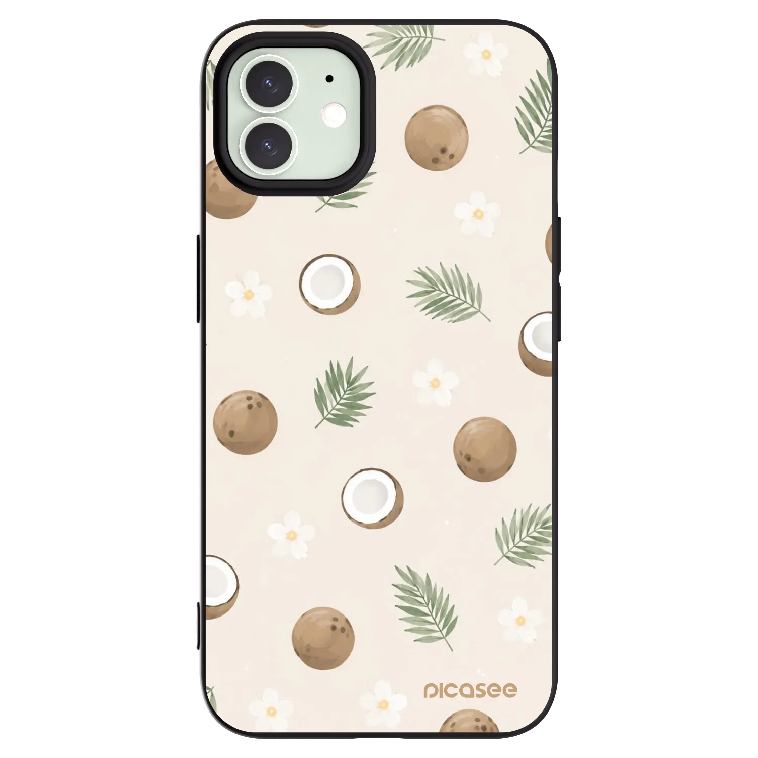 Picasee silikónový čierny obal pre Apple iPhone 12 - Coconut Breeze