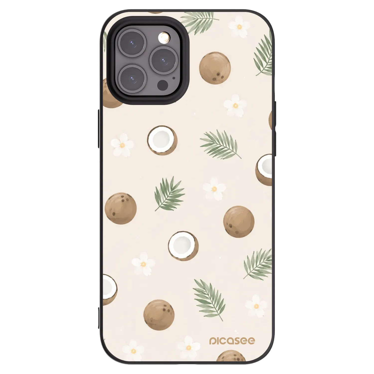 Picasee silikónový čierny obal pre Apple iPhone 12 Pro Max - Coconut Breeze