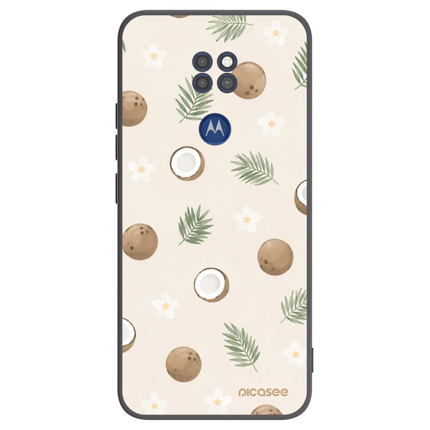 Picasee silikónový čierny obal pre Motorola Moto G9 Play - Coconut Breeze