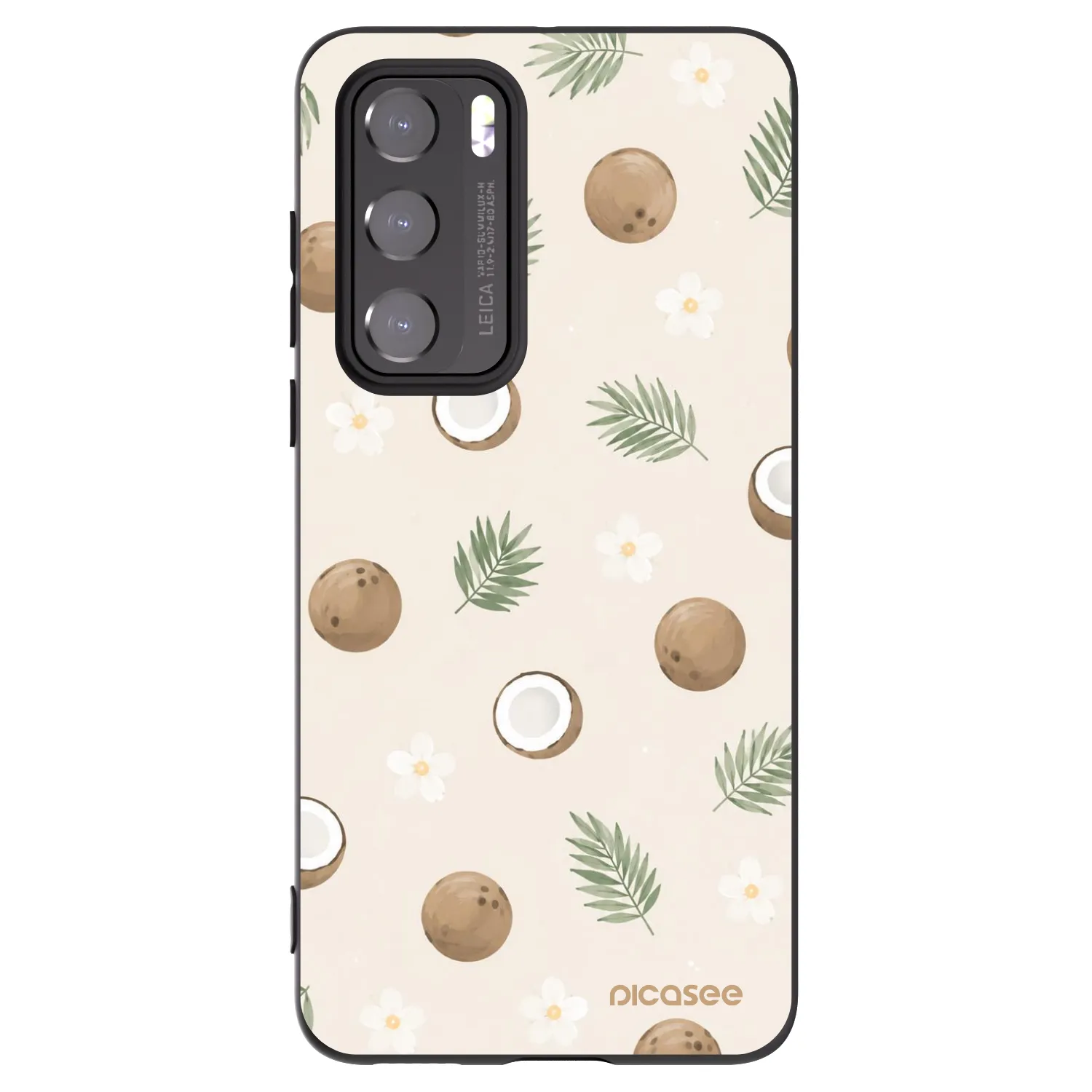 Picasee silikónový čierny obal pre Huawei P40 - Coconut Breeze