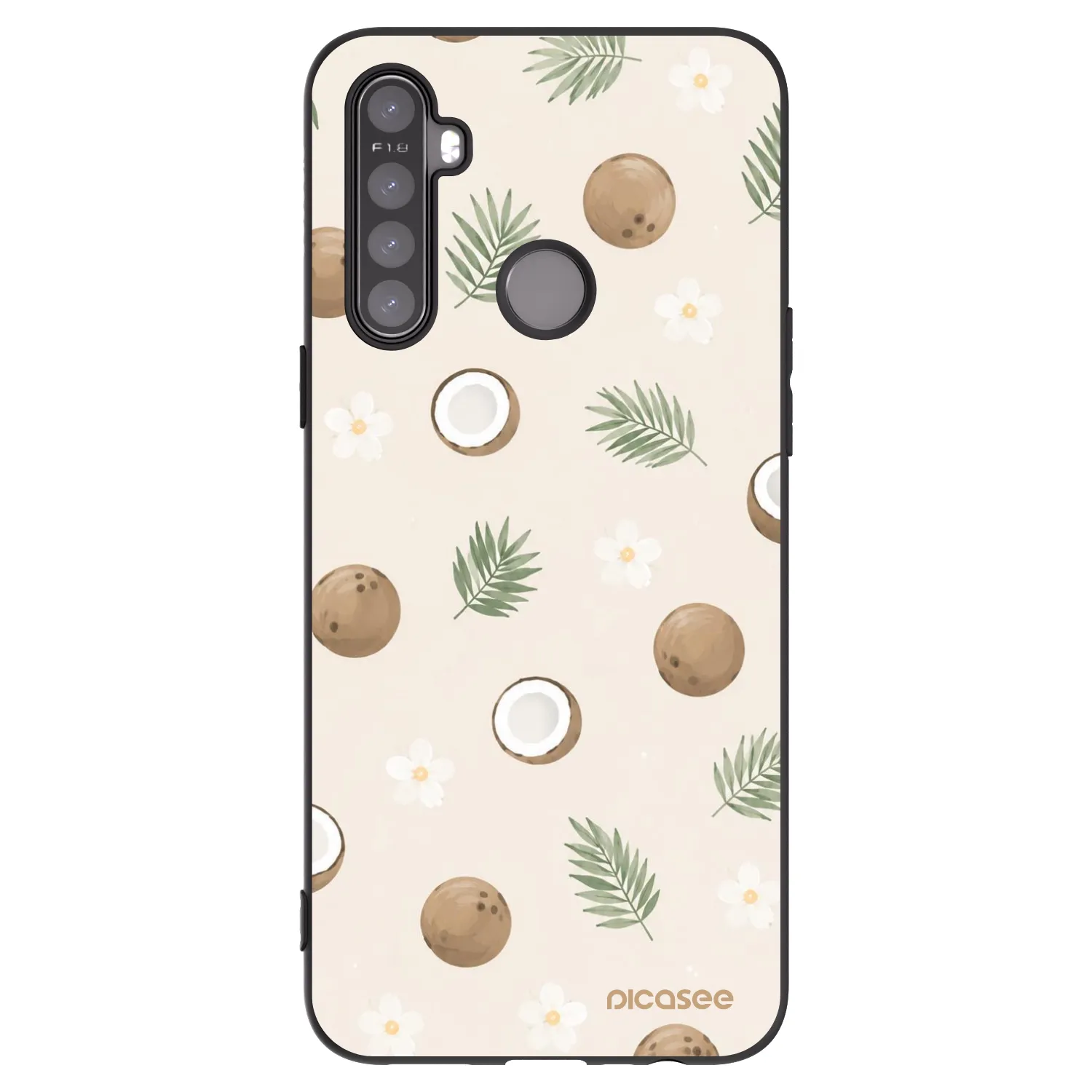 Picasee silikónový čierny obal pre Realme 6i - Coconut Breeze